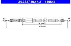 żażné lanko parkovacej brzdy ATE 24.3727-0647.2