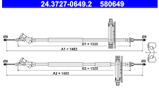 Tažné lanko, parkovací brzda ATE 24.3727-0649.2