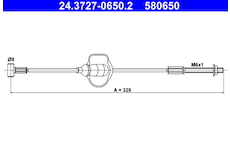 Tažné lanko, parkovací brzda ATE 24.3727-0650.2