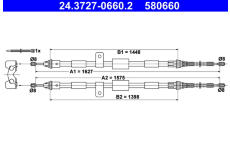 Tažné lanko, parkovací brzda ATE 24.3727-0660.2