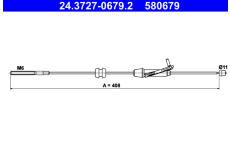 Tažné lanko, parkovací brzda ATE 24.3727-0679.2