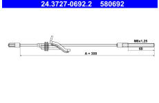 Tažné lanko, parkovací brzda ATE 24.3727-0692.2