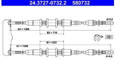 Tažné lanko, parkovací brzda ATE 24.3727-0732.2