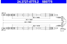Tažné lanko, parkovací brzda ATE 24.3727-0775.2