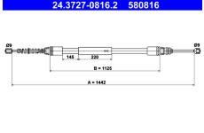 Tažné lanko, parkovací brzda ATE 24.3727-0816.2