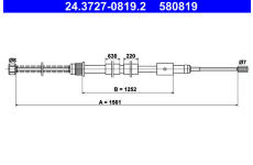 Tažné lanko, parkovací brzda ATE 24.3727-0819.2