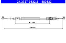 żażné lanko parkovacej brzdy ATE 24.3727-0832.2