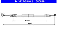 Tažné lanko, parkovací brzda ATE 24.3727-0840.2