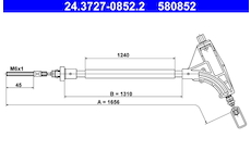 Tažné lanko, parkovací brzda ATE 24.3727-0852.2