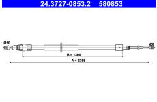 Tažné lanko, parkovací brzda ATE 24.3727-0853.2