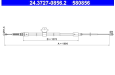 Tažné lanko, parkovací brzda ATE 24.3727-0856.2