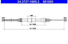 Tažné lanko, parkovací brzda ATE 24.3727-1005.2