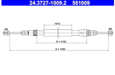 Tažné lanko, parkovací brzda ATE 24.3727-1009.2