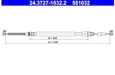Tažné lanko, parkovací brzda ATE 24.3727-1032.2