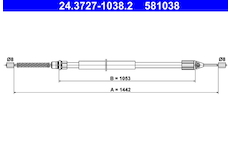 Tažné lanko, parkovací brzda ATE 24.3727-1038.2