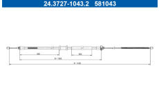 Tažné lanko, parkovací brzda ATE 24.3727-1043.2