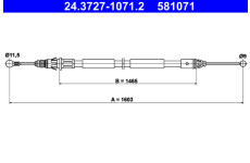 Tažné lanko, parkovací brzda ATE 24.3727-1071.2