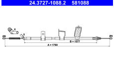 Tažné lanko, parkovací brzda ATE 24.3727-1088.2