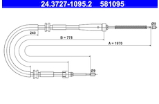 Tažné lanko, parkovací brzda ATE 24.3727-1095.2