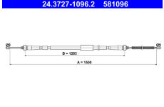 Tažné lanko, parkovací brzda ATE 24.3727-1096.2