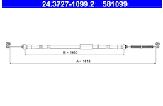 Tažné lanko, parkovací brzda ATE 24.3727-1099.2