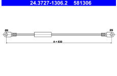 Tažné lanko, parkovací brzda ATE 24.3727-1306.2