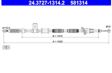 Tažné lanko, parkovací brzda ATE 24.3727-1314.2