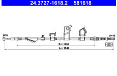 żażné lanko parkovacej brzdy ATE 24.3727-1618.2