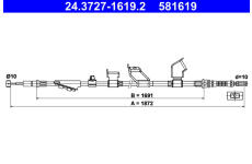 Tažné lanko, parkovací brzda ATE 24.3727-1619.2