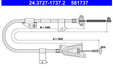 Tažné lanko, parkovací brzda ATE 24.3727-1737.2