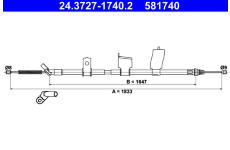 Tažné lanko, parkovací brzda ATE 24.3727-1740.2