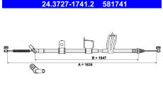 Tažné lanko, parkovací brzda ATE 24.3727-1741.2