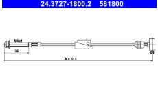 Tažné lanko, parkovací brzda ATE 24.3727-1800.2