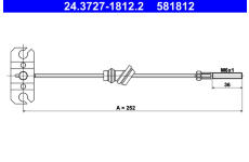 Tažné lanko, parkovací brzda ATE 24.3727-1812.2