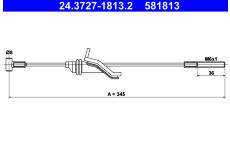 Tažné lanko, parkovací brzda ATE 24.3727-1813.2