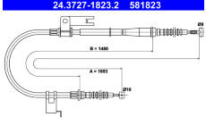 Tažné lanko, parkovací brzda ATE 24.3727-1823.2