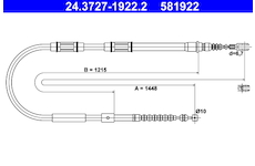 Tažné lanko, parkovací brzda ATE 24.3727-1922.2