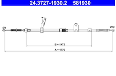 Tažné lanko, parkovací brzda ATE 24.3727-1930.2