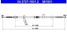 Tažné lanko, parkovací brzda ATE 24.3727-1931.2