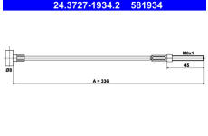 Tažné lanko, parkovací brzda ATE 24.3727-1934.2