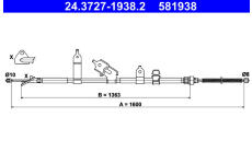 Tažné lanko, parkovací brzda ATE 24.3727-1938.2