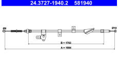 Tažné lanko, parkovací brzda ATE 24.3727-1940.2