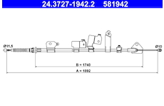 Tažné lanko, parkovací brzda ATE 24.3727-1942.2