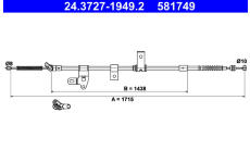 Tažné lanko, parkovací brzda ATE 24.3727-1949.2