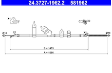 Tažné lanko, parkovací brzda ATE 24.3727-1962.2