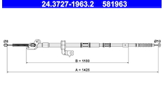 Tažné lanko, parkovací brzda ATE 24.3727-1963.2