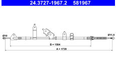 Tazne lanko, parkovaci brzda ATE 24.3727-1967.2