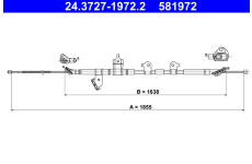 Tažné lanko, parkovací brzda ATE 24.3727-1972.2