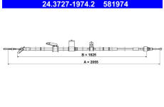 żażné lanko parkovacej brzdy ATE 24.3727-1974.2