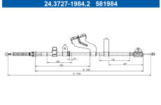 Tažné lanko, parkovací brzda ATE 24.3727-1984.2